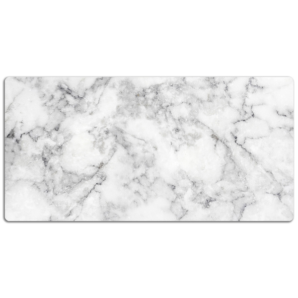 Tapis de bureau marbre blanc
