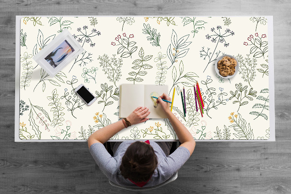 Sous-main bureau Feuilles vertes