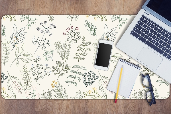 Sous-main bureau Feuilles vertes