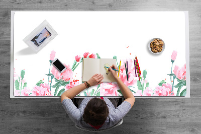 Sous main de bureau Fleurs roses