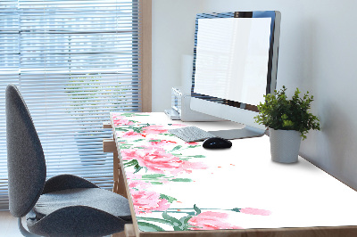 Sous main de bureau Fleurs roses