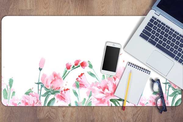 Sous main de bureau Fleurs roses