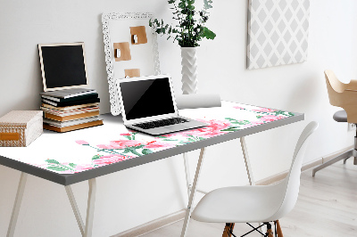 Sous main de bureau Fleurs roses