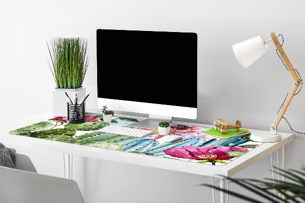 Sous-main bureau Cactus colorés