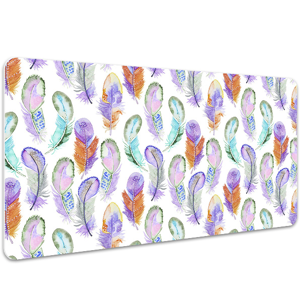 Tapis de bureau Plumes colorées