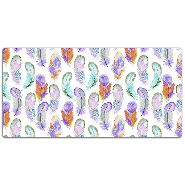 Tapis de bureau Plumes colorées