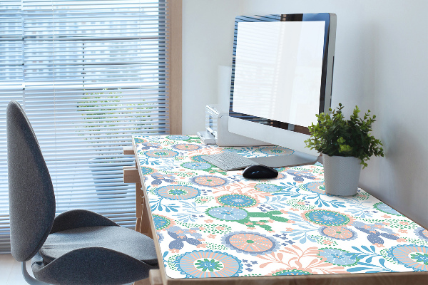 Sous-main bureau Fleurs vintage
