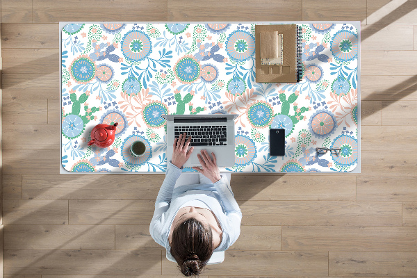 Sous-main bureau Fleurs vintage