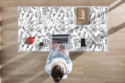 Tapis de bureau Fleurs et points