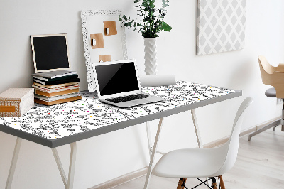 Tapis de bureau Fleurs et points