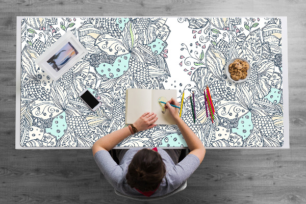 Sous main de bureau Fleurs