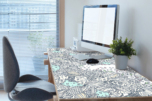 Sous main de bureau Fleurs
