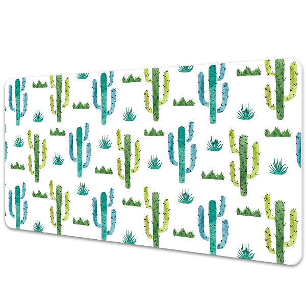 Sous-main bureau Cactus peints