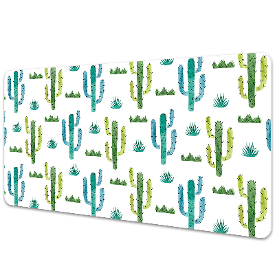 Sous-main bureau Cactus peints