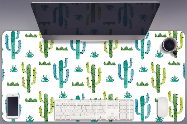 Sous-main bureau Cactus peints