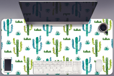 Sous-main bureau Cactus peints