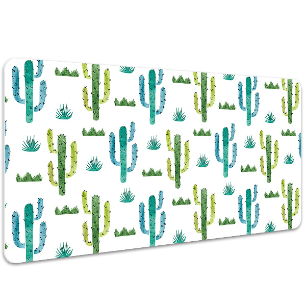 Sous-main bureau Cactus peints