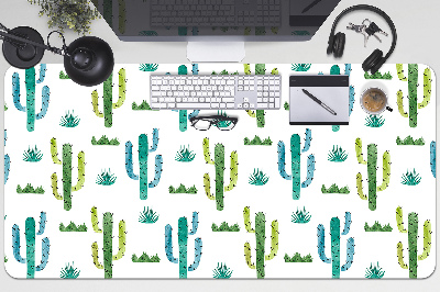 Sous-main bureau Cactus peints