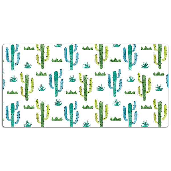 Sous-main bureau Cactus peints