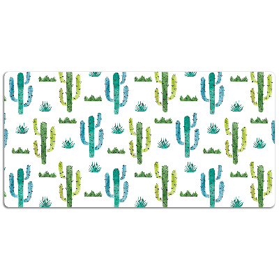 Sous-main bureau Cactus peints