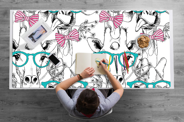 Sous-main bureau Girafe hipster