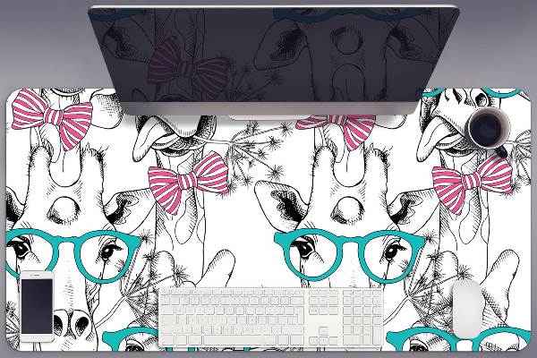 Sous-main bureau Girafe hipster