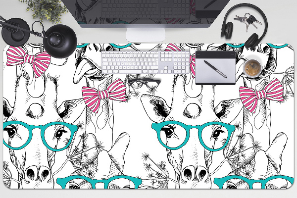 Sous-main bureau Girafe hipster