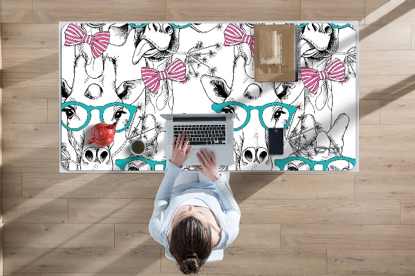 Sous-main bureau Girafe hipster