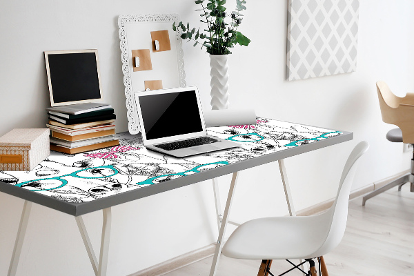 Sous-main bureau Girafe hipster