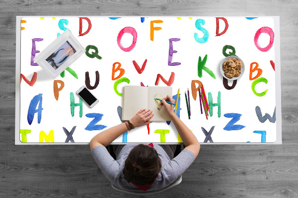 Tapis de bureau Lettres colorées