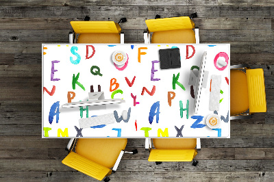Tapis de bureau Lettres colorées