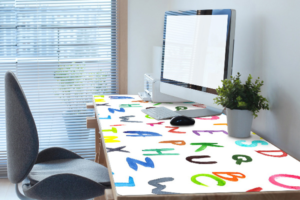 Tapis de bureau Lettres colorées