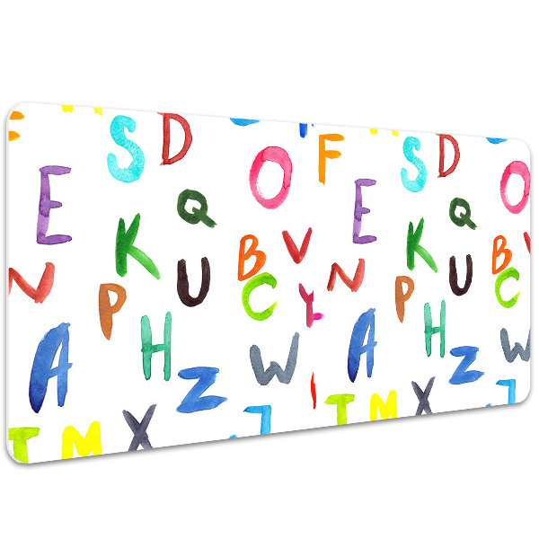 Tapis de bureau Lettres colorées