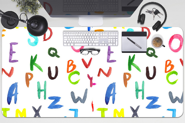 Tapis de bureau Lettres colorées