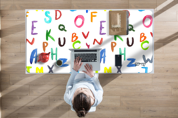 Tapis de bureau Lettres colorées