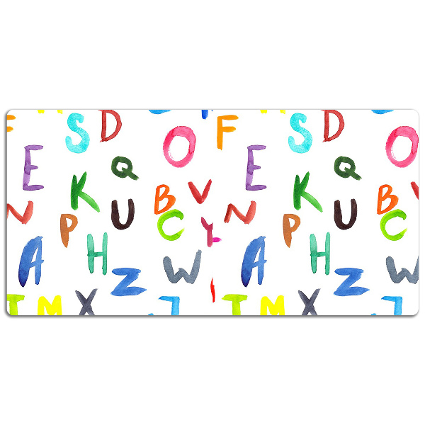 Tapis de bureau Lettres colorées