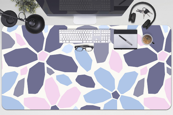 Sous-main bureau Fleurs géométriques