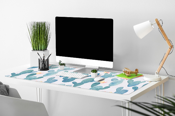 Sous-main bureau Cactus peints