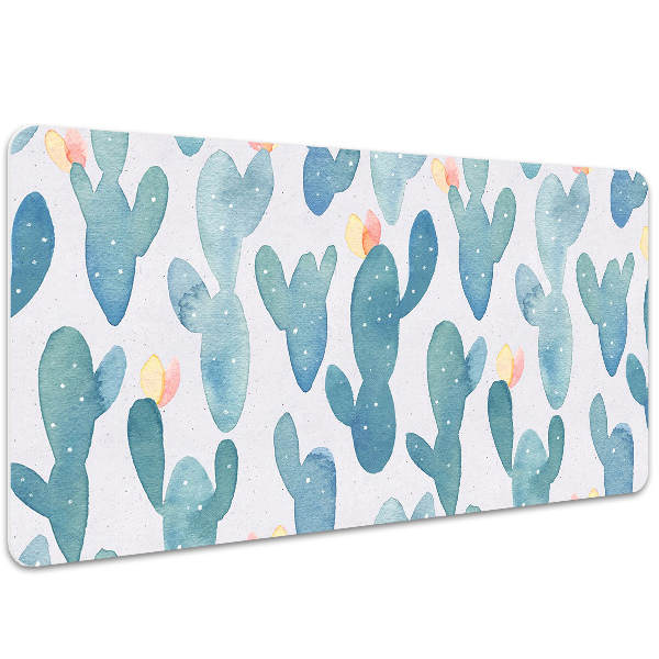 Sous-main bureau Cactus peints