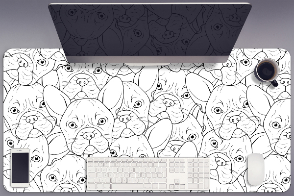 Sous main de bureau Chien bulldog