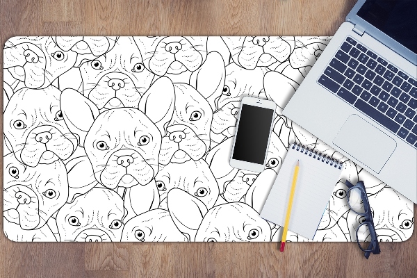 Sous main de bureau Chien bulldog