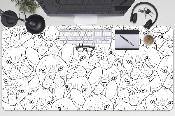 Sous main de bureau Chien bulldog