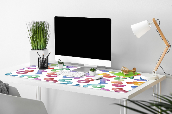 Sous-main bureau Lettres colorées