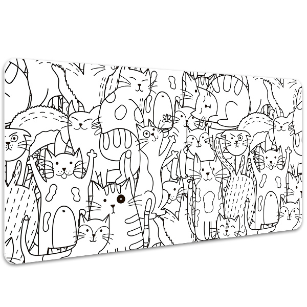 Sous-main bureau Chats de style doodle