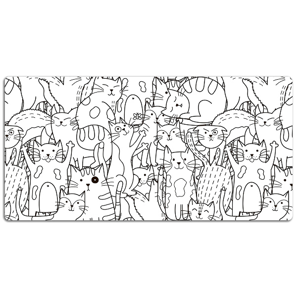 Sous-main bureau Chats de style doodle