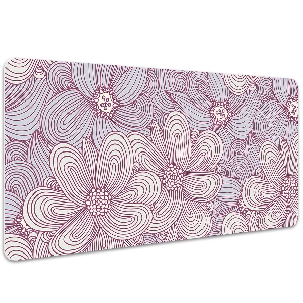 Sous main de bureau Fleurs Doodle