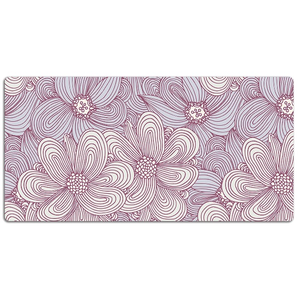 Sous main de bureau Fleurs Doodle