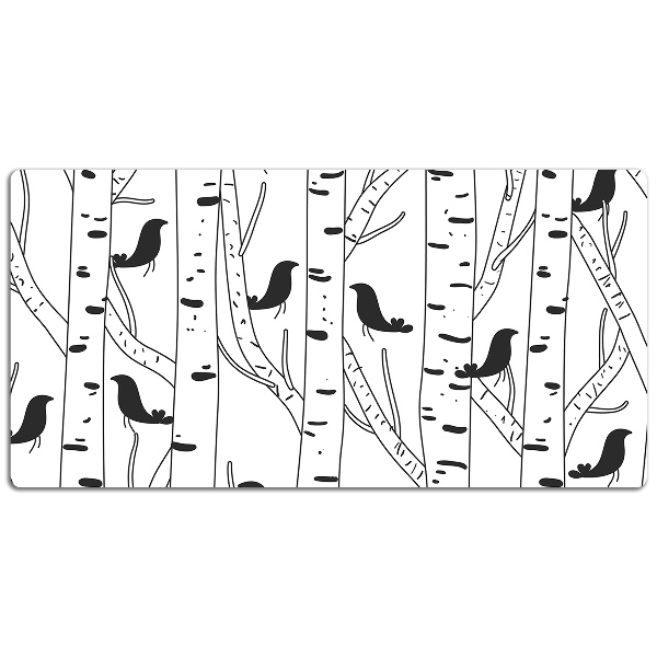 Sous-main bureau Oiseaux et arbres