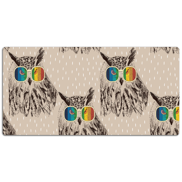 Sous-main bureau Hibou dans des lunettes