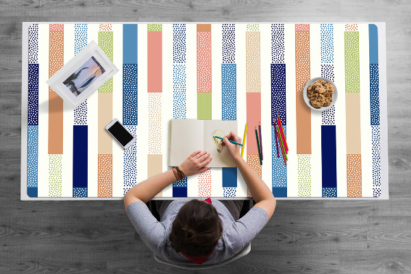 Sous-main bureau Rayures colorées
